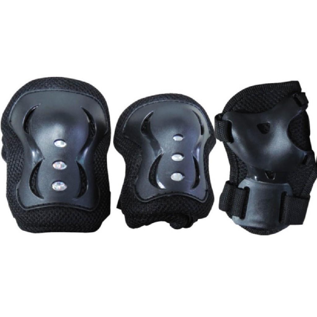 Set di protezioni JUNIOR (ginocchiere, gomitiere e parapolsi regolabili)