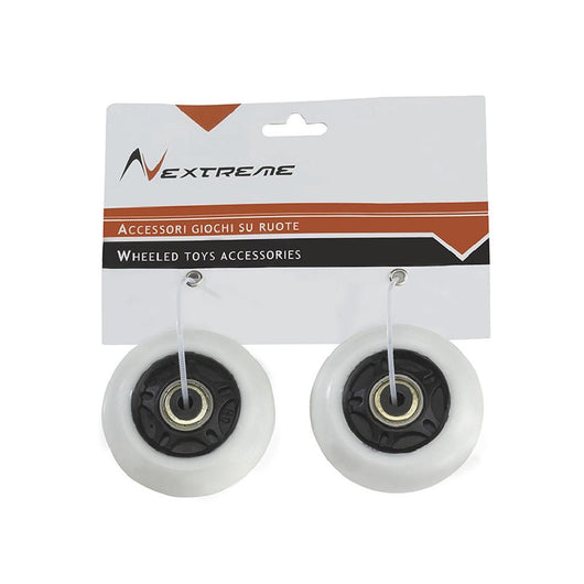 Coppia ruote bianche  70MM PU con cuscinetti ABEC7 e luce bianca di