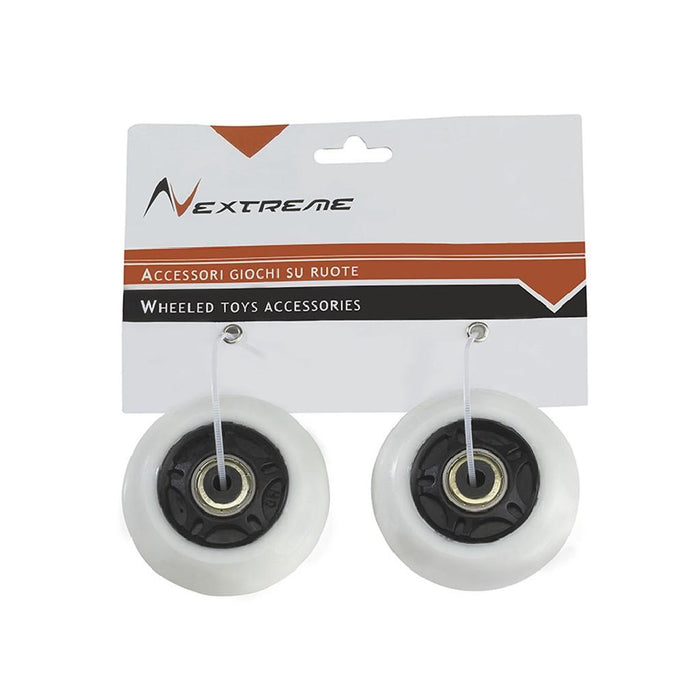 Coppia ruote bianche  70MM PU con cuscinetti ABEC7 e luce bianca di