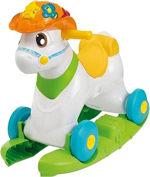 Chicco Baby Rodeo, Gioco Cavalcabile, Dondolo Bambini, 3 Pulsanti Interattivi, Confezione in Plastica Riciclata, 1 - 3 A