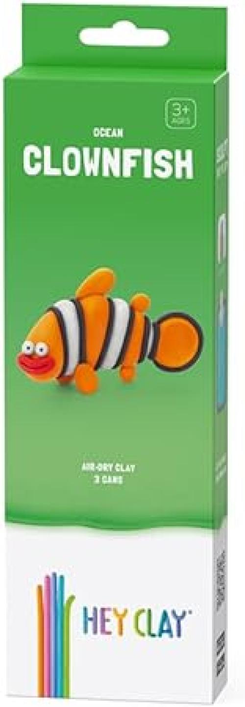 Hey Clay Clownfish, pasta modellabile small set Pesce Pagliaccio. Argilla da Modellare per Bambini in confezione piccola