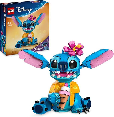 LEGO Disney Stitch, Gioco per Bambini e Bambine da 9 Anni in su, Personaggio con Parti Mobili, Camicia e Cono Gelato da