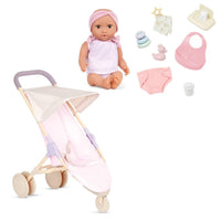Lullababy - Doll with Jogger Stroller & Accessories
