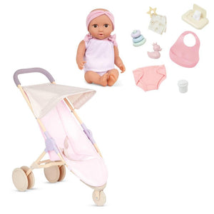 Lullababy - Doll with Jogger Stroller & Accessories