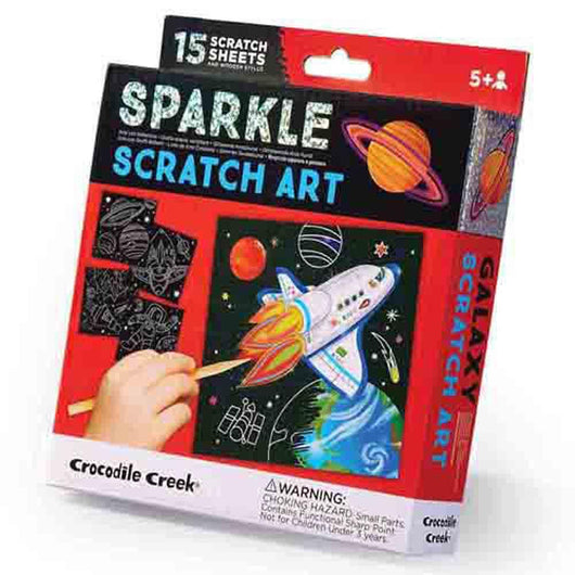 Crocodile Creek - Creativity Sparkle Scratch Art - Galaxy