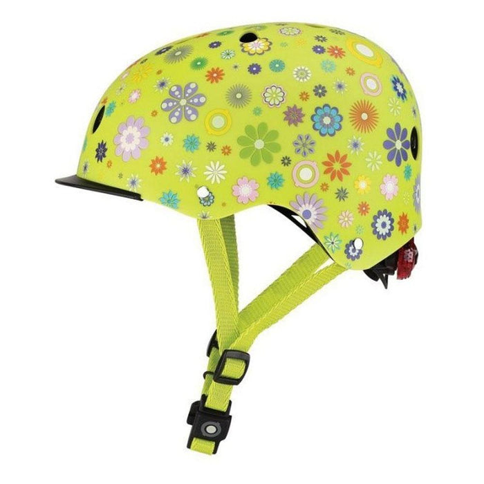 Globber - Helmet Elite Light XS/S (48-53 cm Lime Green Flowers
