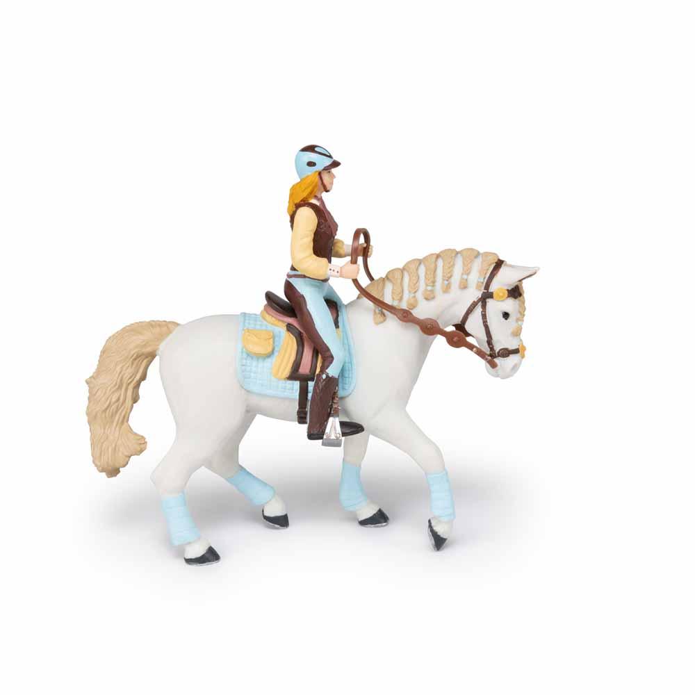 Papo - Trendy riding women`s horse blue