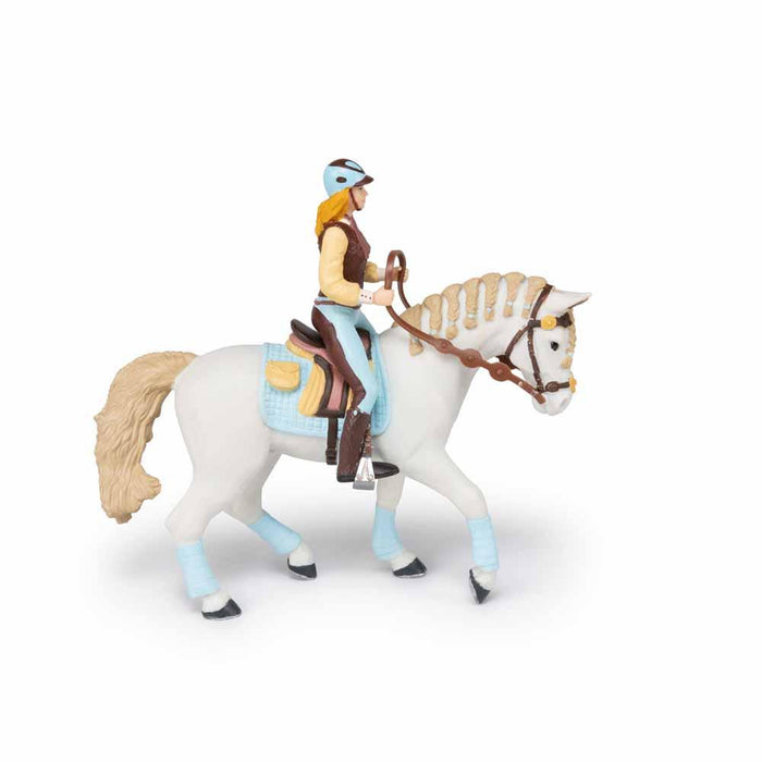 Papo - Trendy riding women`s horse blue