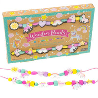 wooden beads set unicorni