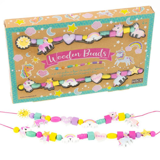 wooden beads set unicorni