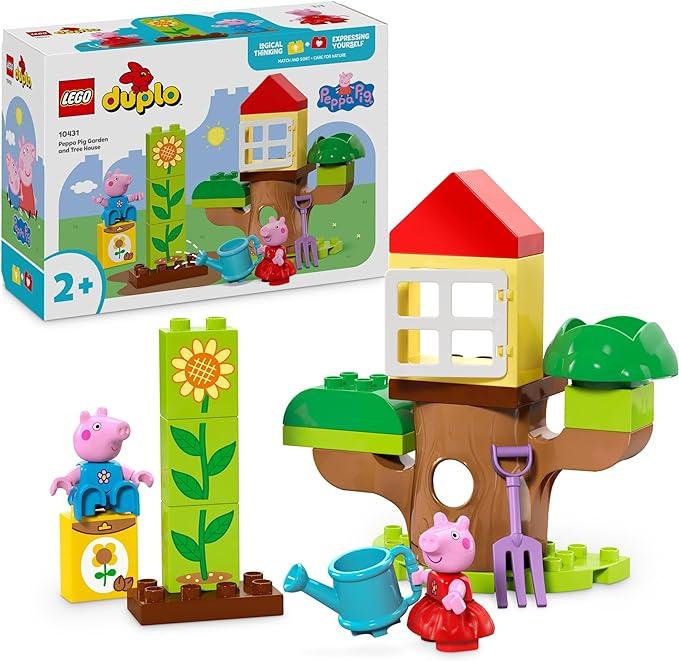 LEGO DUPLO Il Giardino e la Casa sull`Albero di Peppa Pig, Giochi Educativi per Bambine e Bambini da 2 Anni, Playset Cre