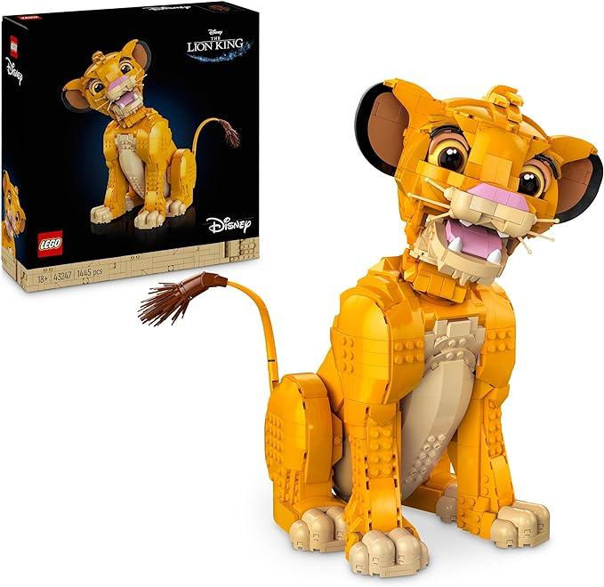 LEGO | Disney Giovane Simba, Re Leone, Modellino da Costruire per Adulti con Figura di Animale Mobile, Hobby Creativo da