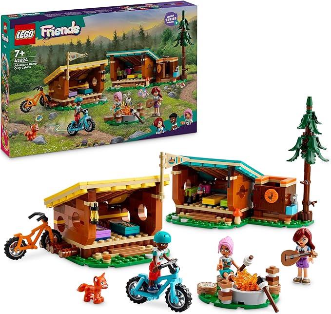 LEGO Friends Cabine Relax al Campo Avventure, Giochi Educativi per Bambine e Bambini da 7 Anni, Campeggio Giocattolo da