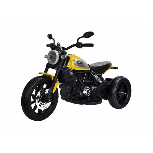 Moto Elettrica per Bambini con Tre Ruote, Marcia Indietro, Batteria 12V 3,5Ah, Luci Anteriori e Posteriori, Lettore Musi