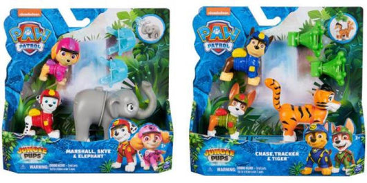 Paw Patrol-Jungle Pups, 3 personaggi piu accessori-1 Modello casuale-Spin Master-Eta 3+