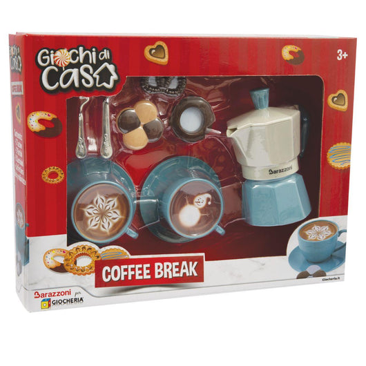 Set cucina per bambini, Giochi di Casa Coffee Break caffettiera, 2 tazzine biscotti,Giocheria Eta 3+