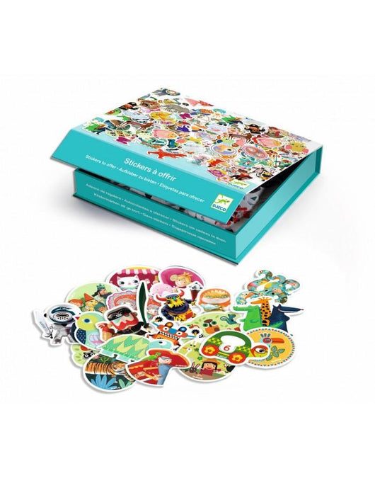 Adesivi,scatola con 320 stickers varie tematiche,Djeco
