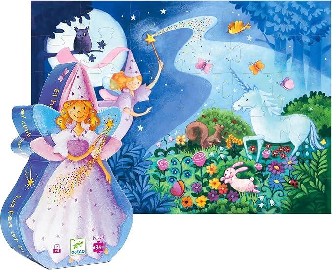 Puzzle La fata e l`unicorno 36 pezzi,Djeco,Eta 4+