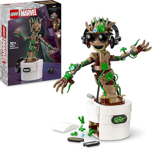 LEGO Marvel Groot Ballerino, Personaggio Giocattolo da Costruire con Funzione Danzante,Eta 10+