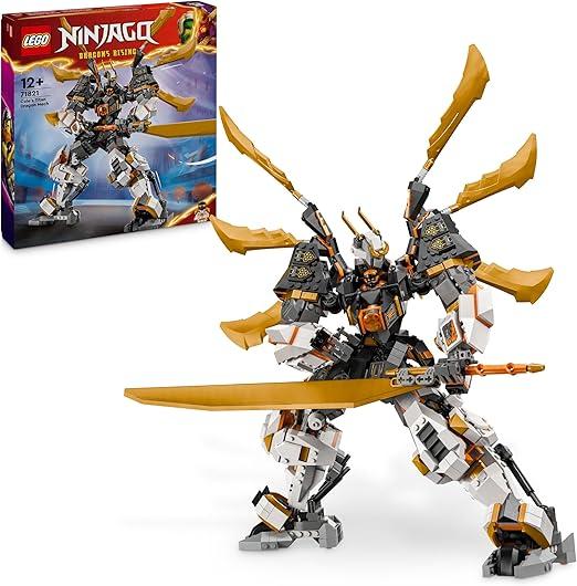 LEGO NINJAGO Mech Drago Titanio di Cole,Personaggio da Costruire con Spada Giocattolo e 1 Minifigure,Wta 12+
