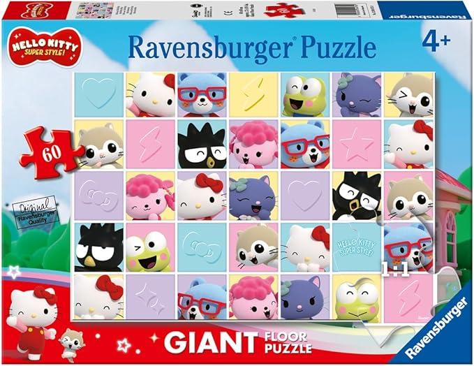 Puzzle Hello Kitty, Collezione Giant Pavimento,60 Pezzi Giganti,Ravensburger,Eta 4+