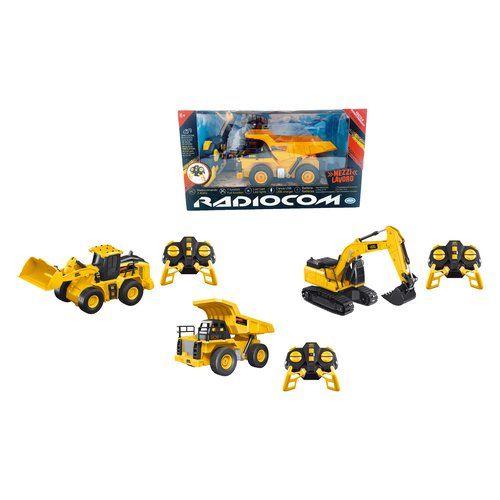 Radiocom,Mezzi da lavoro RC, 7 funzioni,luci led, carica usb, 1 modello casuale,ODS,Eta 6+