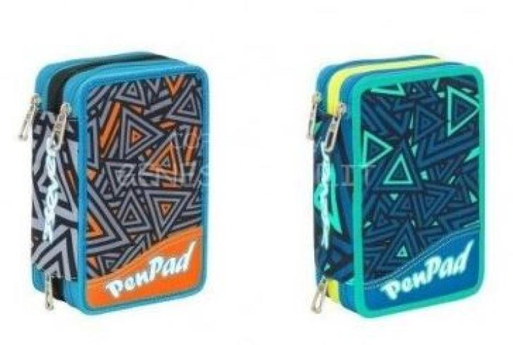 Astuccio Scuola 3 zip,Shift Boy,Completo di pennarelli ,Matite,Penne, 1 pezzo clore casuale,Seven