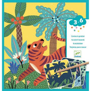 Carte da grattare,Grandi Animali,Djeco,Eta 3-6 anni