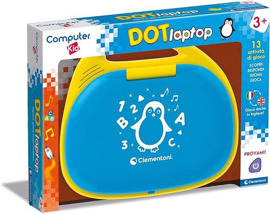 Computer Kid DOT, Laptop Parlante,Gioco Elettronico Interattivo per Imparare Lettere e Numeri, Educativo Portatile, Batt