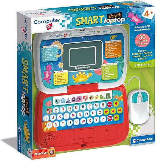 Computer Kid Smart Laptop Educativo 30 attivita Educative, Gioco Elettronico per Imparare Lettere, Numeri e Musica, Mous