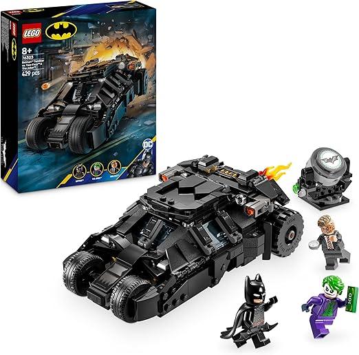 LEGO DC Tumbler di Batman Contro Two-Face e The Joker - Macchina Batmobile Giocattolo da Costruire con 3 Minifigure, Eta
