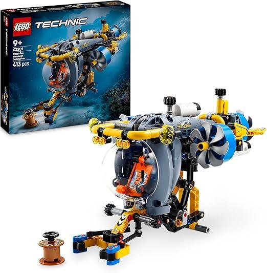 LEGO Technic Sottomarino per Esplorazioni Abissali, Giocattolo da Costruire con Eliche Mobili e Cabina Apribile,Lego,Eta