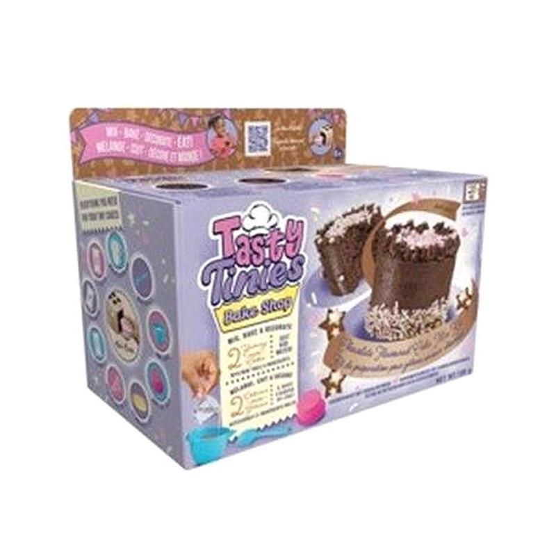 Tasty Tinies - Kit da Cucina con 2 Preparazioni per torta Gusto Cioccolato,Glassa + Praline Unicorno + Accessori,Goliath