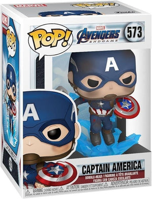 Funko POP! Marvel: Avengers Endgame - Captain America With Broken Shield & Mjolnir - Figura in Vinile da Collezione ,Eta