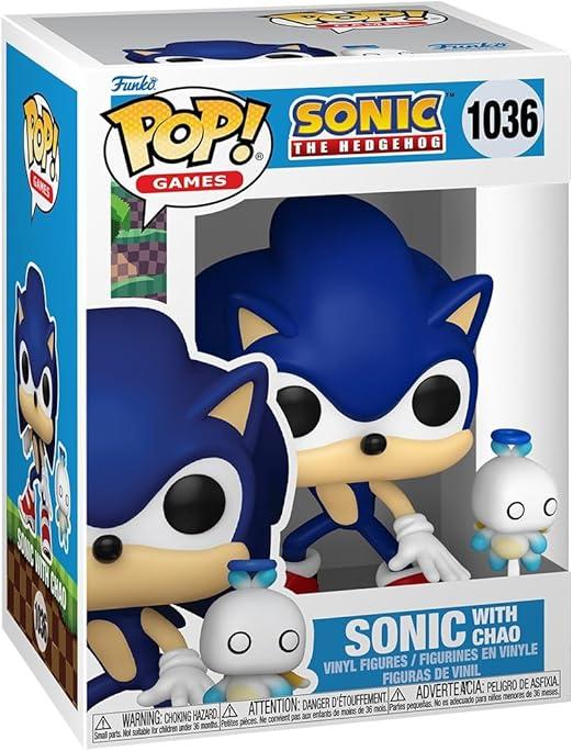 Funko Pop! & Buddy: Sonic The Hedgehog - Sonic The Hedgehog With HChao - Figura in Vinile da Collezione,Eta 3+