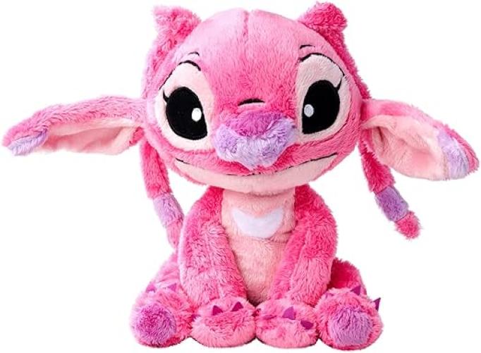 Disney Plush originale Di Angel,   25 cm, colore rosa, morbidissimo, dal cartone animato Lilo & Stitch, licenza ufficial