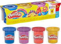 Play-Doh, Confezione da 4 di Pasta modellabile con Brillantini Metallizzati,Hasbro,Eta 2+
