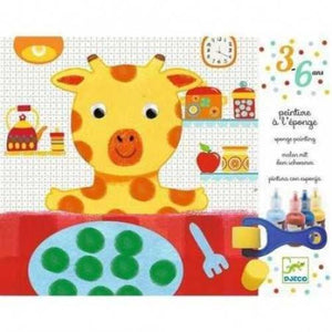 Kit Creativo,Pittura con spugna,Le avventure di Doudou,Djeco,Eta 3-6 anni