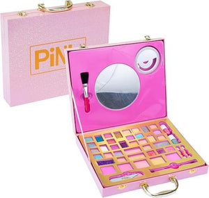 PINKIT Selfie Ring Suitcase, 1 Valigetta Set Trucchi con Specchio e Anello Luminoso per Selfie,Nice,Eta 8+