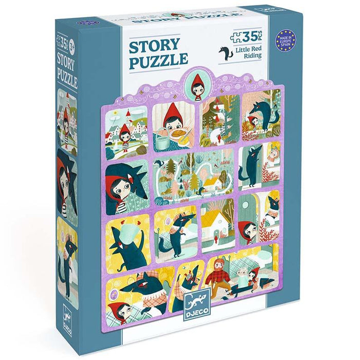 Story Puzzle,Cappuccetto Rosso,35 pezzi,Djeco,Eta 3+