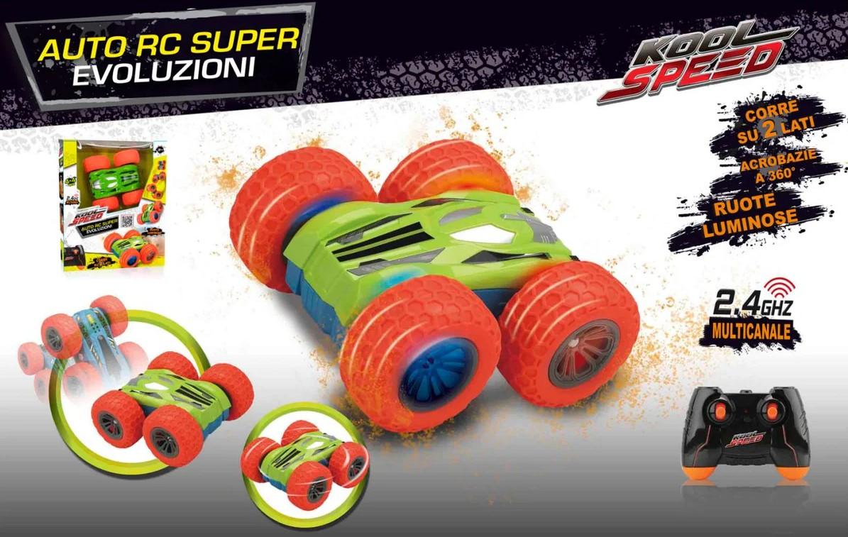 Kool Speed,Auto R/C super evoluzioni con luci, 2.4 GHZ,Maggio,Eta 3+