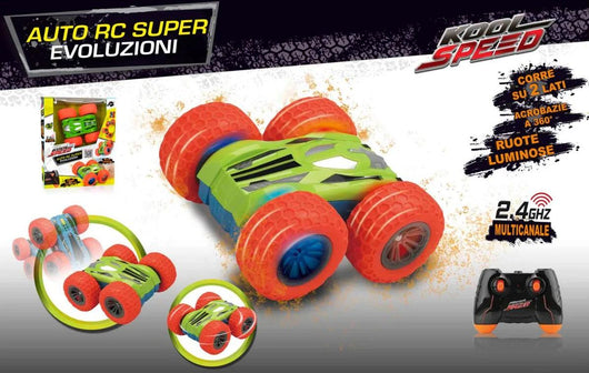 Kool Speed,Auto R/C super evoluzioni con luci, 2.4 GHZ,Maggio,Eta 3+