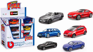 Collezione StreetFire classic,Modellino veicolo 1:43,1 pezzo casuale,Bburago,Eta 3+