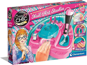 Crazy Chic - Nail Art Studio, Set Completo per Manicure e Nail Art per Bambine i, Kit Decorazione Unghie con Macchina Sp