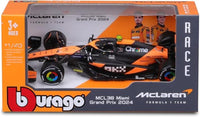 McLaren F1 MCL 38 2024#4 (Norris) -1:43, Colore Arancione,Bburago,Eta 3+