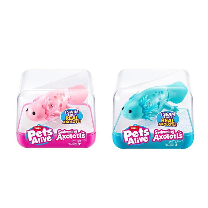 Pets Alive Swimming Axolotls,1 pezzo colore causale,Zuru,Eta 3+