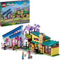 LEGO Friends Le Case di Olly e Paisley, Giochi per Bambine e Bambini da 7 Anni in su con 2 Casa Giocattolo da Costruire,