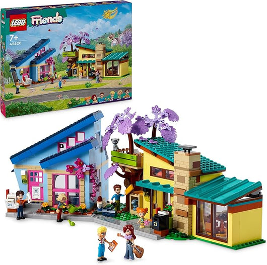 LEGO Friends Le Case di Olly e Paisley, Giochi per Bambine e Bambini da 7 Anni in su con 2 Casa Giocattolo da Costruire,