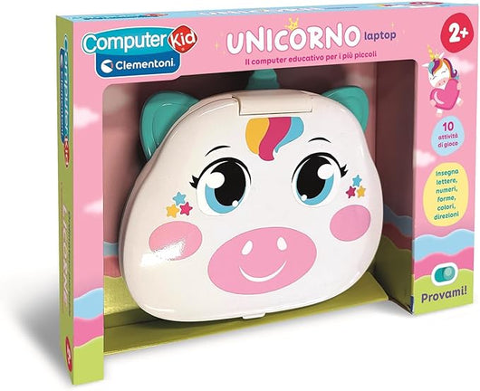 Comper Per Bambini e Bambne modello Unicorno Laptop,Clementoni,Eta 2+