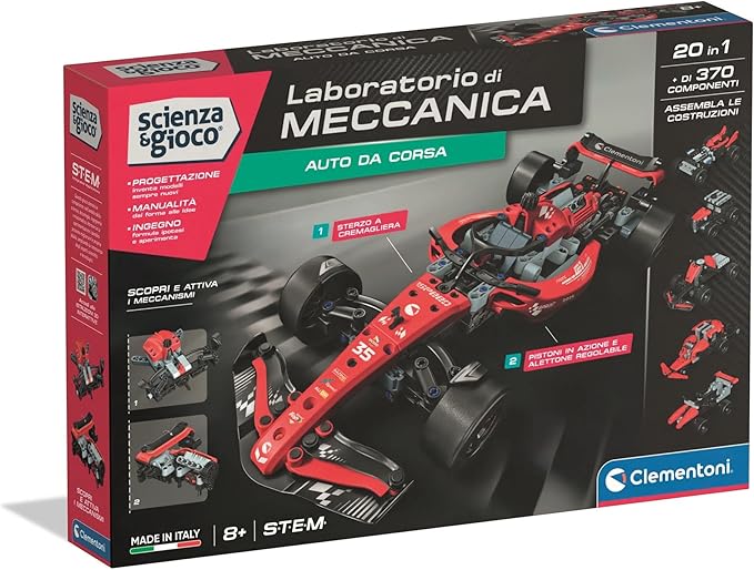 Laboratorio di meccanica, Auto da corsa,Clementoni,Eta 8+
